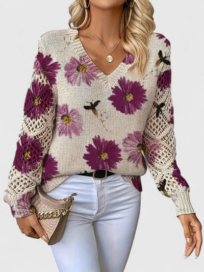 Beatrice | Floral Knit Jumper