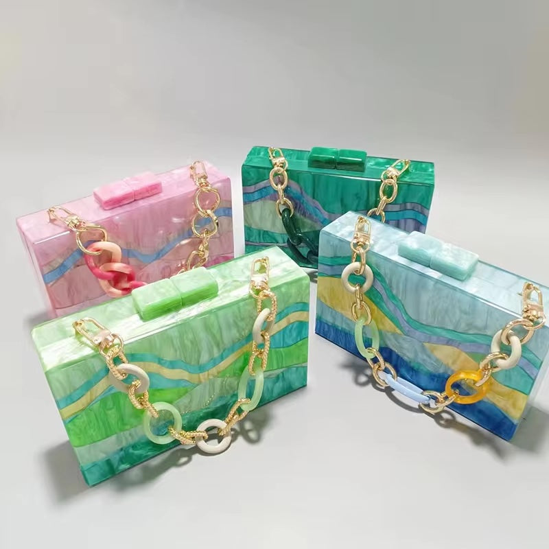 Ardena | Acrylic Chain Box Purse