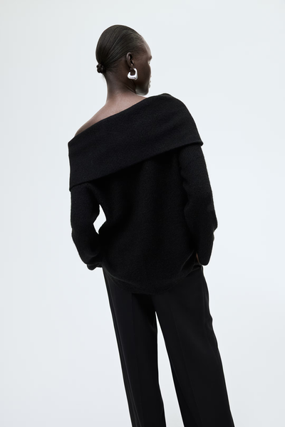 Joliana - Off-Shoulder Layered Knitted Top