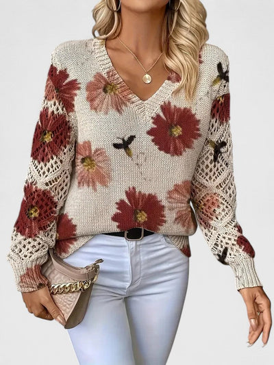 Beatrice | Floral Knit Jumper