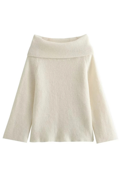 Joliana - Off-Shoulder Layered Knitted Top