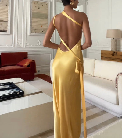 Paulina | Elegant Lace Up Off-Shoulder Dress