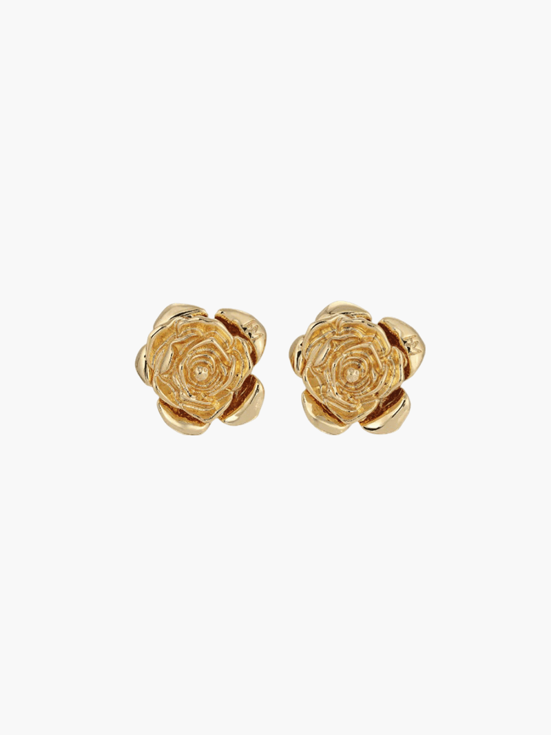 Lyra - 14K Gold & Silver Rose Earrings