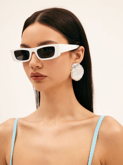 Cleo - White Chic Sunglasses