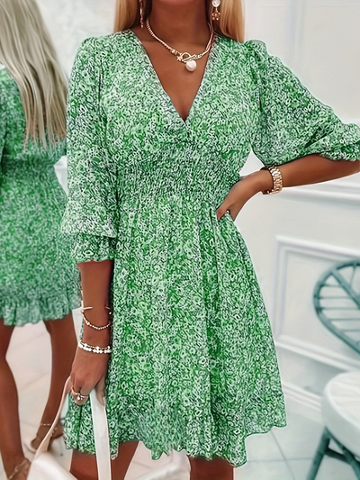 Evie | Floral Ruffle Mini Dress