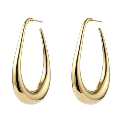Evelyn - Drop Hoop Earrings