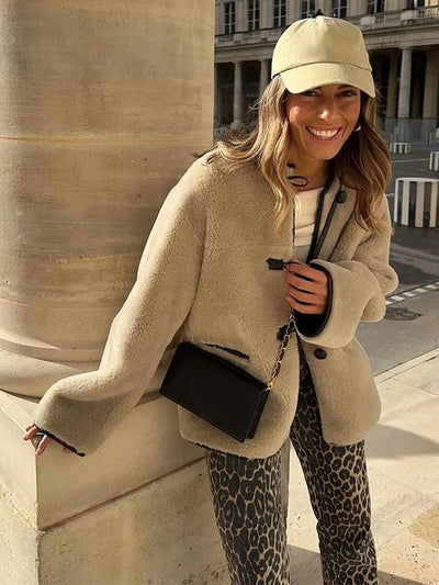 Adelina - Fluffy Long Coat With Pockets