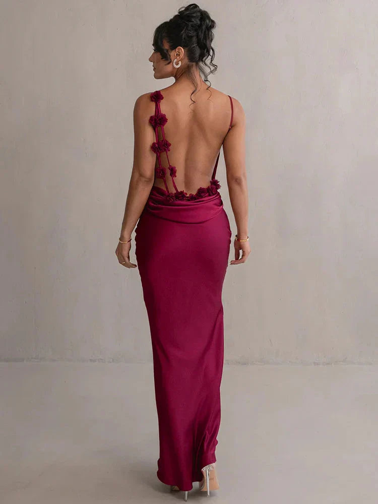 Laelia | Satin Maxi Dress