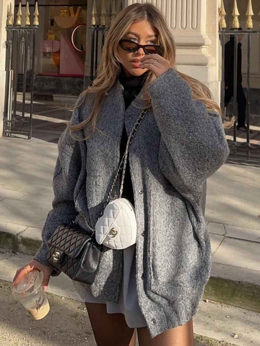 Audrina | Oversized Open Jacket