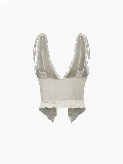 Breeze - Front Tie-Top with Lace Trims