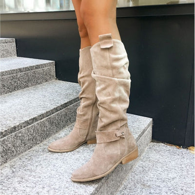 Layla | Suede Elegant Knee-High Boots